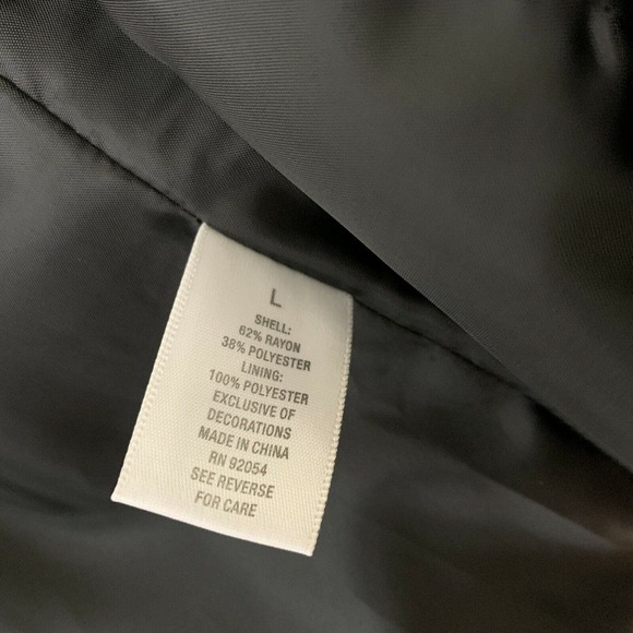 Dressbarn blazer jacket size large black open lace back waterfall 3/4 sleeve - Picture 7 of 15